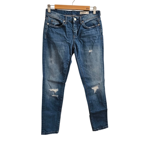 BLANK NYC Blue Distressed Denim Skinny Classsique Jeans Size 27 - Picture 1 of 6